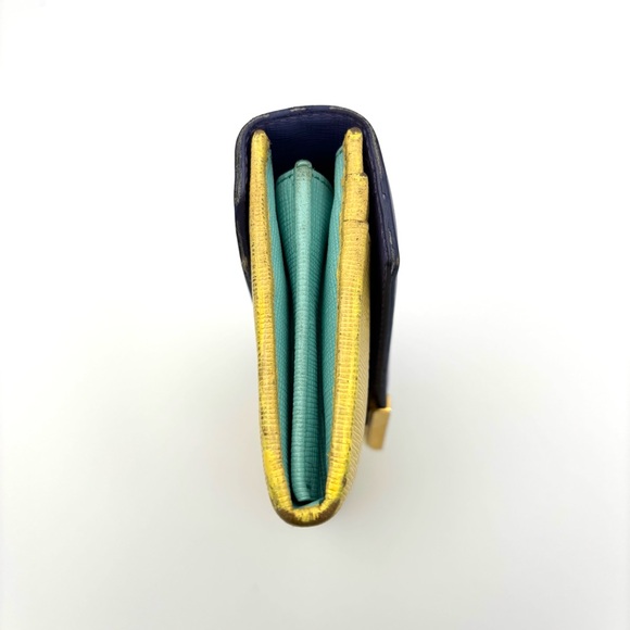 Fendi Blue and Yellow Women's Wallet - Picture 4 of 9